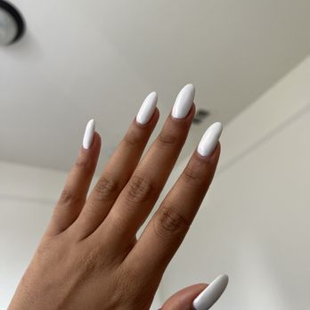 New French Nails - White nails with pink chrome - Nail Salons Near Me - San Francisco, California New French Nails - White nails with pink chrome - Nail Salons Near Me - San Francisco, California