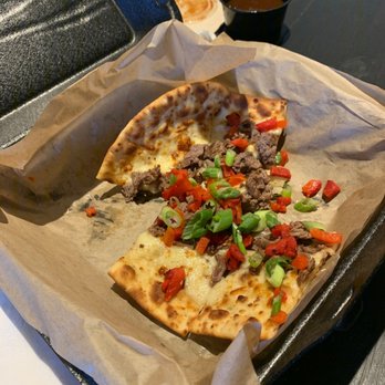 The Brass Tap - Allen - "Thick" Sirloin Flatbread - New American Near Me - Allen, Texas The Brass Tap - Allen - "Thick" Sirloin Flatbread - New American Near Me - Allen, Texas