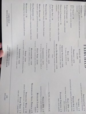 Menu photo 8 Fairchild Madison, WI