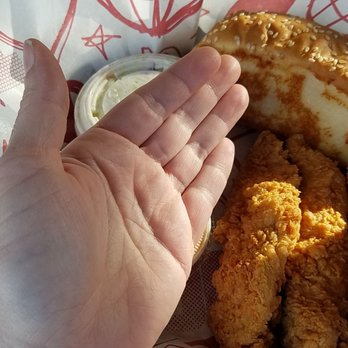 Raising Cane's Chicken Fingers - I'm 5'2 and have very small hands. These are dinky small chicken fingers. - Fast Food Near Me - Anchorage, Alaska Raising Cane's Chicken Fingers - I'm 5'2 and have very small hands. These are dinky small chicken fingers. - Fast Food Near Me - Anchorage, Alaska