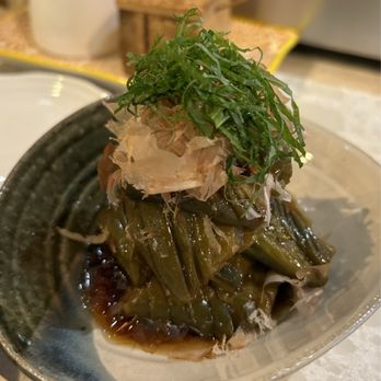 Bozu Japanese Restaurant - Cold Style Eggplant in Dashi ($6) - Sushi Bars Near Me - Honolulu, Hawaii Bozu Japanese Restaurant - Cold Style Eggplant in Dashi ($6) - Sushi Bars Near Me - Honolulu, Hawaii