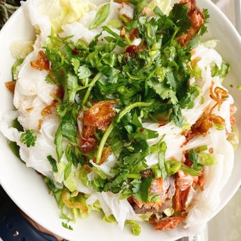 Thanh Son Tofu - Added salmon to my rice cakes. Topped with their fried garlic and lots of herbs. - Vietnamese Near Me - Seattle, Washington