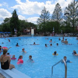 The drop slide in the east pool.
