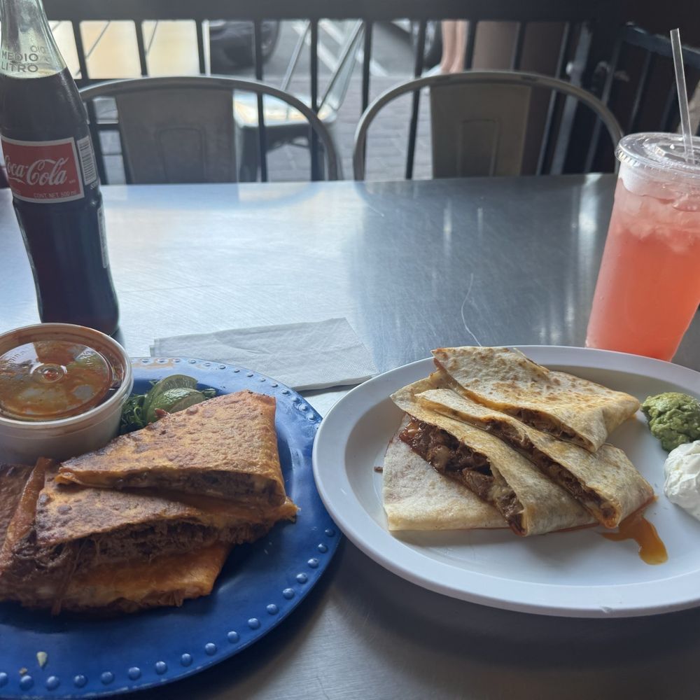 Taqueros Mexican Restaurant - Birria Quesadilla de Queso Quesadilla de trompo Agua de sandia Coca mexicana - New Mexican Cuisine Near Me - Mission Viejo, California Taqueros Mexican Restaurant - Birria Quesadilla de Queso Quesadilla de trompo Agua de sandia Coca mexicana - New Mexican Cuisine Near Me - Mission Viejo, California