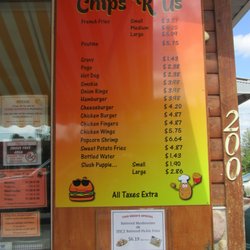 Chips R Us - The 2018 Menu