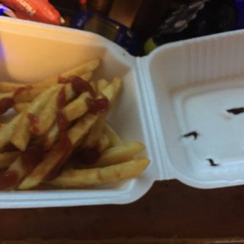 Kennedy Cafe - The holes in container with fries - Mediterranean Near Me - Key West, Florida Kennedy Cafe - The holes in container with fries - Mediterranean Near Me - Key West, Florida