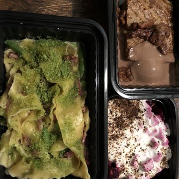 Wood - Hand-made Linguini, Brown Sugar Candied Pecan Blondie, Smoked Beet Tartare. All three were unique and delicious! - Bars Near Me - Chicago, Illinois Wood - Hand-made Linguini, Brown Sugar Candied Pecan Blondie, Smoked Beet Tartare. All three were unique and delicious! - Bars Near Me - Chicago, Illinois