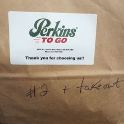 Perkins Restaurant & Bakery - Takeout bag.