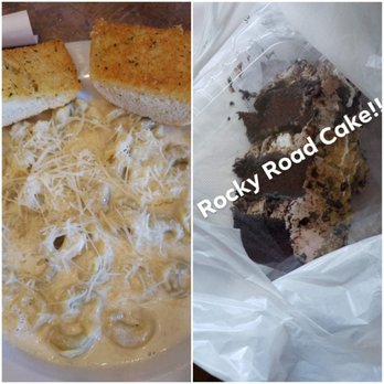 Rosine's Restaurant - Beef Tortellini with Alfredo Sauce, and a piece of Rocky Road Cake! - American Near Me - Monterey, California Rosine's Restaurant - Beef Tortellini with Alfredo Sauce, and a piece of Rocky Road Cake! - American Near Me - Monterey, California