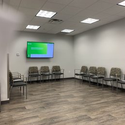 Waiting area was empty and clean Waiting area was empty and clean