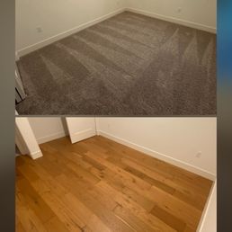 Carpet to hardwood installation