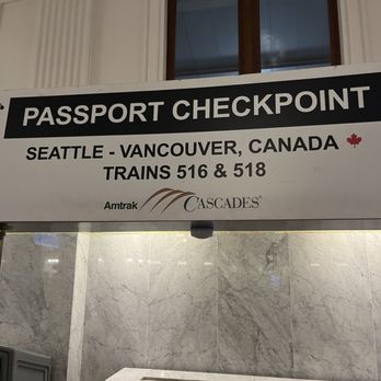 Amtrak - Passport checks - Trains Near Me - Seattle, Washington