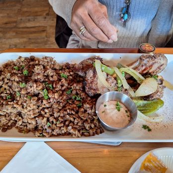 Olive Lounge & Grill - Rack of Lamb with rice & lentils - Lounges Near Me - Takoma Park, Maryland Olive Lounge & Grill - Rack of Lamb with rice & lentils - Lounges Near Me - Takoma Park, Maryland