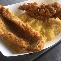 Fish and grits... and I also had a slice of sweet potatoes pie that put me right to sleep it was so good