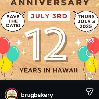 Brug Bakery - Kahala - today $3 special - line already limit 12. - Desserts Near Me - Honolulu, Hawaii