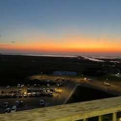 Parking lot in the evening