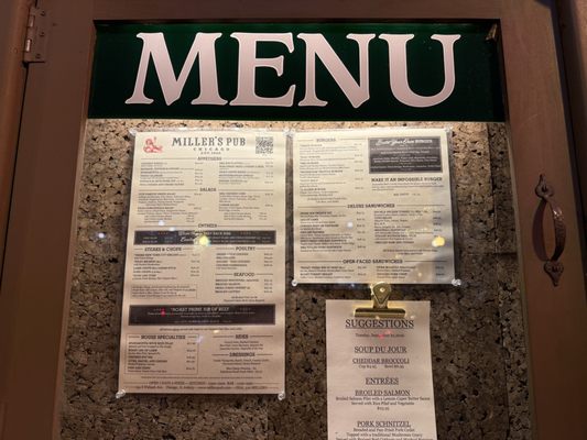 Menu photo 1 Miller's Pub Chicago, IL Menu photo 1 Miller's Pub Chicago, IL