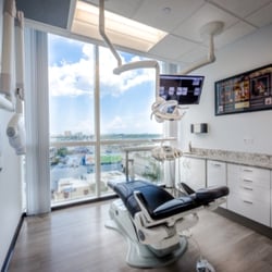 Miami Smile Dental - View from the state of the art leather dental chair that offer massage during dental treatment.