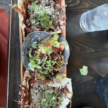 Descanso - Steak Carne Quesadilla and salmon taco - Mexican Near Me - Costa Mesa, California