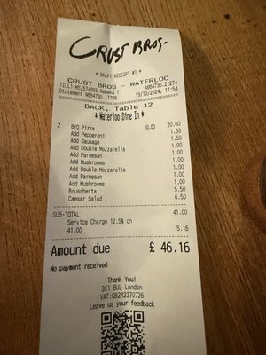 Crust Bros Pizza Waterloo by null