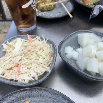Bonchon Fairfield - Coleslaw and pickled radish. So fresh. - Chicken Wings Near Me - Fairfield, Connecticut