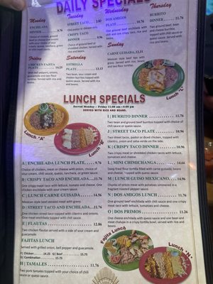 Menu photo 1 Taqueria La Estrella Mineral Wells, TX