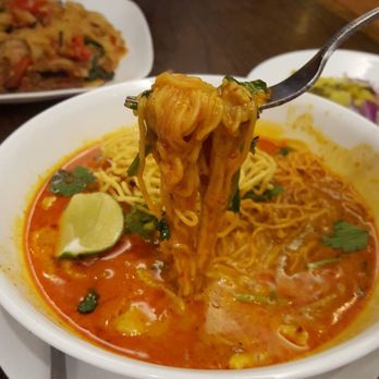 SriPraPhai Thai Restaurant - Khao Soy with chicken -- quite disappointed because it tasted like the Mama's instant noodles i.e. Lack of real spices - Thai Near Me - Woodside, New York