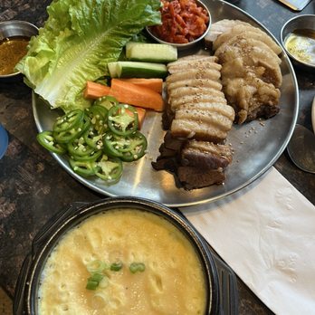 Seoul Garden - Pork Belly Platter (Bossam) - Korean Near Me - Ann Arbor, Michigan Seoul Garden - Pork Belly Platter (Bossam) - Korean Near Me - Ann Arbor, Michigan