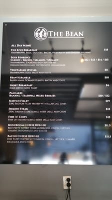 Menu photo 1 The Bean Eden Terrace, AUK