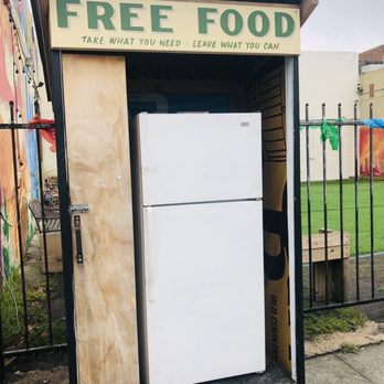 Free Food Fridge - Empty "Free Food" fridge. - Food Banks Near Me - Oakland, California Free Food Fridge - Empty "Free Food" fridge. - Food Banks Near Me - Oakland, California