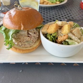 Bridges Restaurant - Shrimp sandwich and Caesar salad - Bars Near Me - Grasonville, Maryland