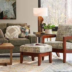 La-Z-Boy Furniture Galleries - Grid Iron Chair and ottoman