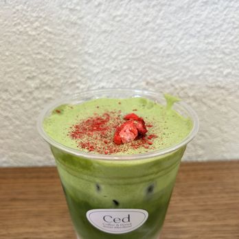 Ced Coffee & Donut - Strawberry double matcha - Coffee & Tea Near Me - Westminster, California Ced Coffee & Donut - Strawberry double matcha - Coffee & Tea Near Me - Westminster, California