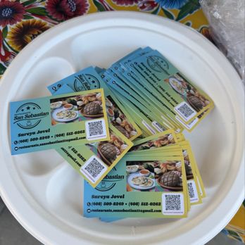 Restaurante San Sebastian - Business card - Caterers Near Me Restaurante San Sebastian - Business card - Caterers Near Me