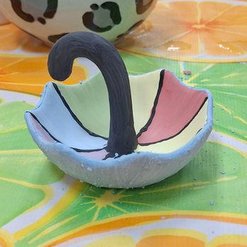 Ceramicafe Art Lounge - Rainbow rainy day ring holder. - Paint-Your-Own Pottery Near Me - Beaverton, Oregon