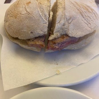 Cervejaria Ramiro - Our dessert - prego- which a steak sandwich with mustard on garlic bread - Seafood Near Me - Lisbon, 11