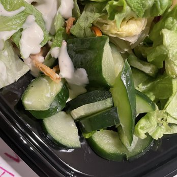 Zaxbys - House Salad with frozen cucumbers. - Fast Food Near Me - Benton, Arkansas Zaxbys - House Salad with frozen cucumbers. - Fast Food Near Me - Benton, Arkansas