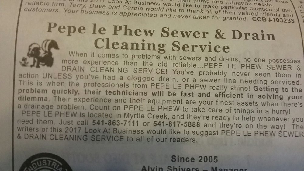 Slide of Pepe Le Phew Sewer & Drain Cleaning Service