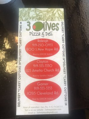 Menu photo 4 3 Olives Pizza & Deli Garner, NC