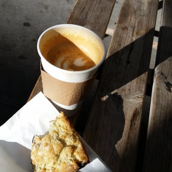 Fahrenheit Coffee - Large cappuccino and blueberry scone - Coffee & Tea Near Me - Toronto, Ontario Fahrenheit Coffee - Large cappuccino and blueberry scone - Coffee & Tea Near Me - Toronto, Ontario
