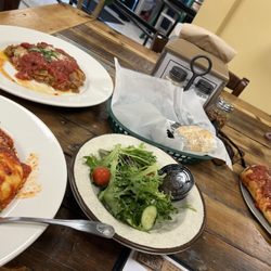 Eggplant Parm, Cheese Ravioli, Bakery Pizza, Salad