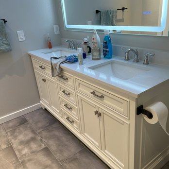 Dream Home Construction - after 4 - quartz vanity - Kitchen & Bath Near Me - Issaquah, Washington Dream Home Construction - after 4 - quartz vanity - Kitchen & Bath Near Me - Issaquah, Washington