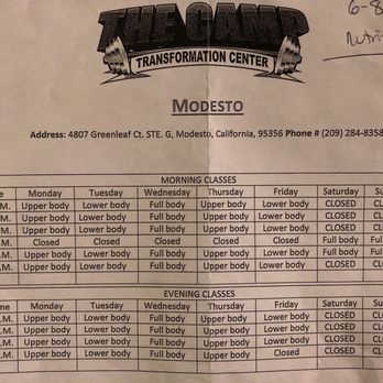 The Camp Transformation Center - These are the camp hours for the challenge workouts! - Gyms Near Me - Modesto, California The Camp Transformation Center - These are the camp hours for the challenge workouts! - Gyms Near Me - Modesto, California
