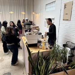 Driftaway Coffee - The hands on owner making my cappuccino. Easily the best cappuccino I've had in a longgggg time