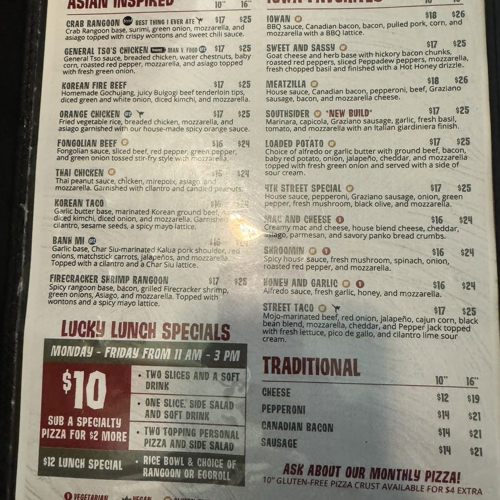 Fong's Pizza - Menu - Pizza Near Me - Des Moines, Iowa