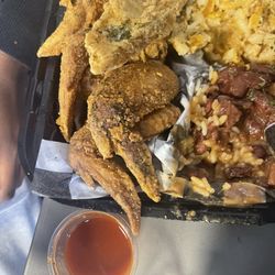Soul Dam Good - Chicken wing Mac & cheese collard greens this was the best food got asap we got in Atlanta highly recommend this place too eat