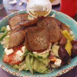 Greek salad with gyro Greek salad with gyro