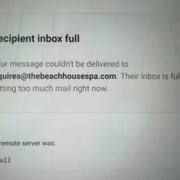 Screenshot of response from an email sent to the spa trying to get the service I paid for, but to no avail. Screenshot of response from an email sent to the spa trying to get the service I paid for, but to no avail.