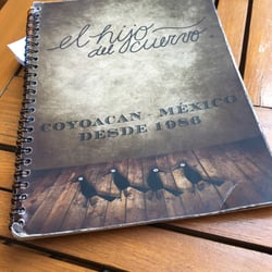 El Hijo del Cuervo - The menu cover. Interesting