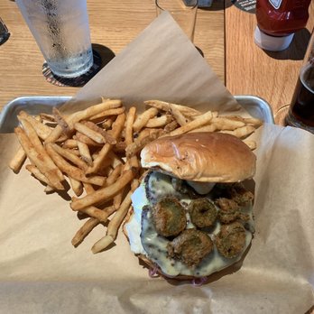 BJ's Restaurant & Brewhouse - Crispy Jalapeño Burger - New American Near Me - Florence, Kentucky BJ's Restaurant & Brewhouse - Crispy Jalapeño Burger - New American Near Me - Florence, Kentucky